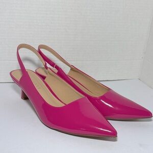 Journee Collection Fuchsia Slingback Heels Size 9 1/2M